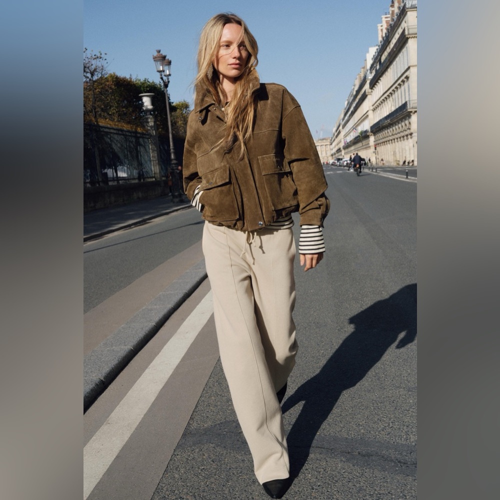 NWT Zara SOFT WIDE LEG PANTS
